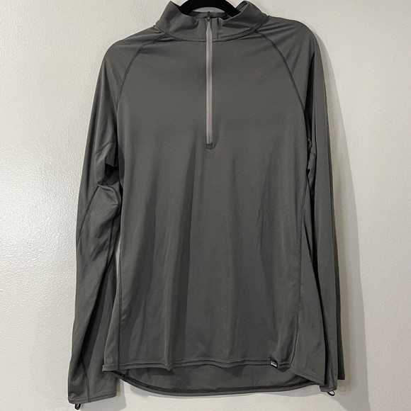 Patagonia Tops - PATAGONIA Pullover Women’s Large Gray Capilene Base Layer Zip Outdoors Nature